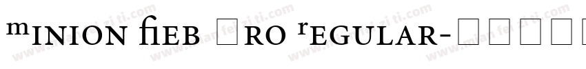 Minion Web Pro Regular字体转换